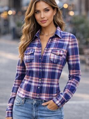Y2K vintage Garage plaid shirt size S